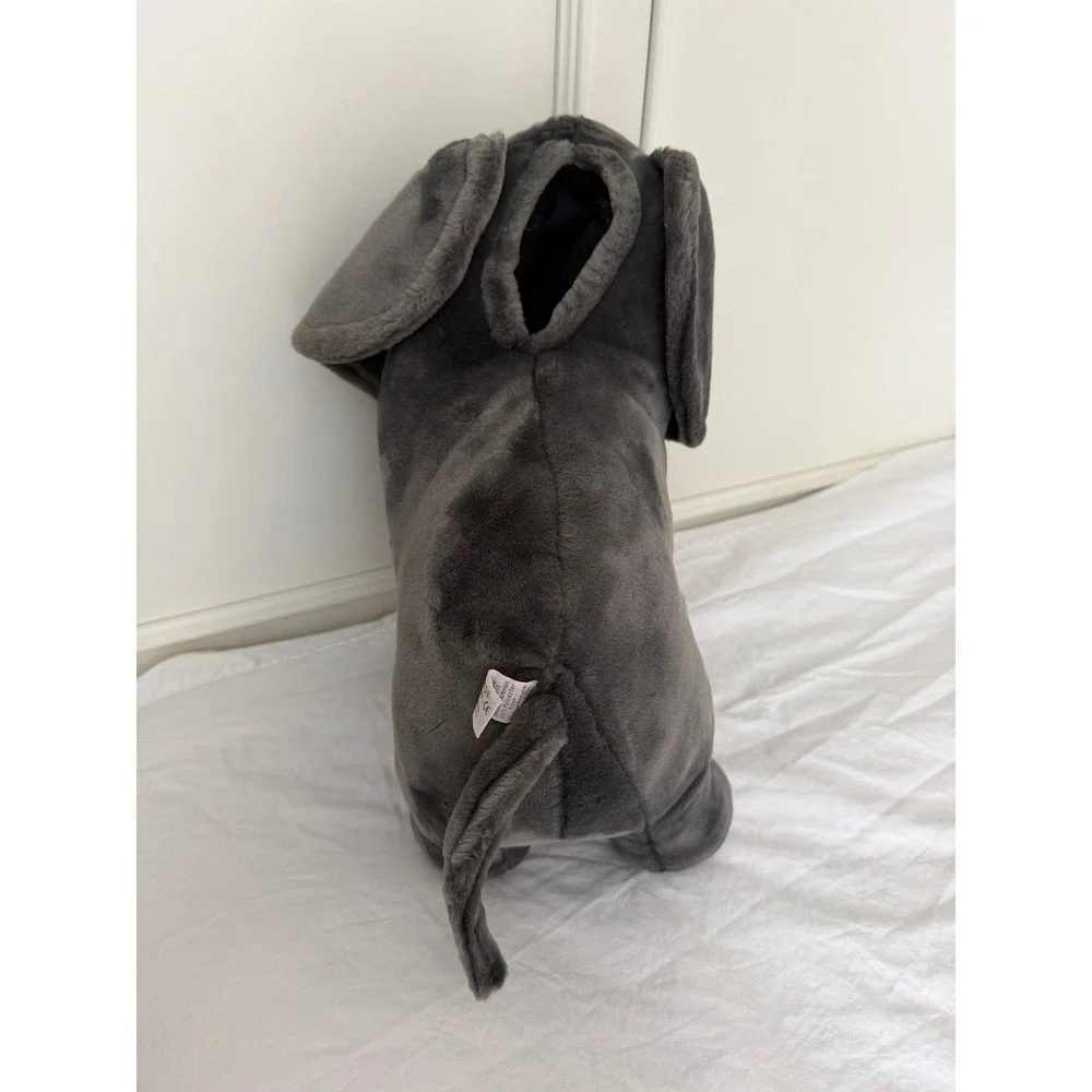 Folkmanis Plush Elephant Stuffed Animal Soft Toy Charcoal Grey Safari HandPuppet